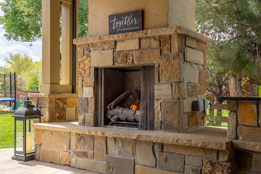 outdoor fireplace